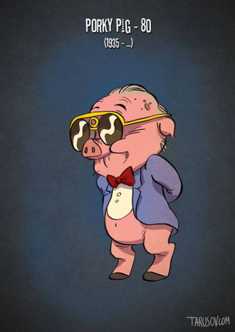 Illustration for article titled If Cartoon Characters Got Old